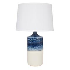 Scatchard 26" Stoneware Table Lamps in Decorated White Matte