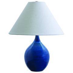 Scatchard 19" Stoneware Accent Lamp in Blue Gloss