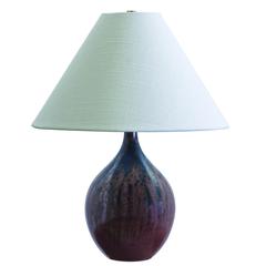 Scatchard 19" Stoneware Accent Lamp in Decorated Red