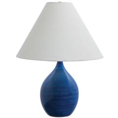 Scatchard 22.5" Stoneware Table Lamps in Blue Gloss