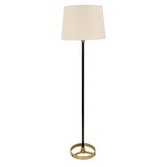 62" Morgan Floor Lamps in Black with Antique Brass