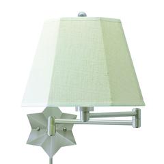 Wall Swing Arm Lamp in Antique Silver