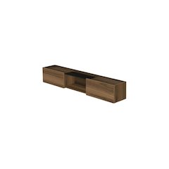 Walnut Wall-Mounted TV Stand for 65-Inch Screens with Engineered Wood Finish