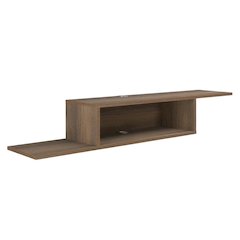 Brown Wall-Mounted TV Stand, Up to 65 Inch Screens, Engineered Wood Design