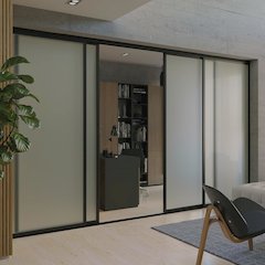 Glass Room Divider Panel and Partition Wall