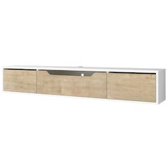 White Floating TV Stand for Up to 80 Inch TVs – Wall Mounted Media Console