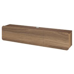 Wooden TV Console for 80-inch TV and Under with Walnut Finish