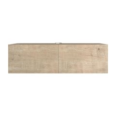 Oak floating TV stand, 2 doors, engineered wood, 36-inch width, modern design