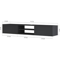 Atelier Mobili Floating TV Stand 70 Inch, Wall Mounted Entertainment Center