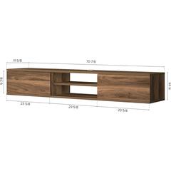 Atelier Mobili Floating TV Stand 70 Inch, Wall Mounted Entertainment Center