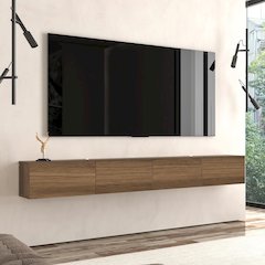 Floating TV Stand - Wall Mounted TV Stand for 75 Inch TV - Floating TV Shelf