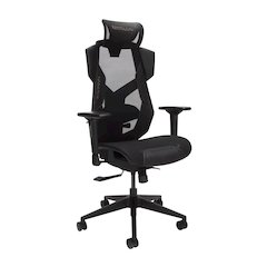 Gaming Chair With Lumbar Support, With Wheels for Computer/Desk/Office - Black