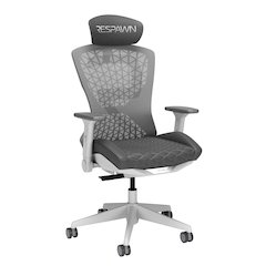 Office Gaming Chair - High Back, Cooling Gel Seat - Ghost White