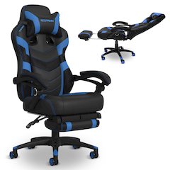 Gaming Chairs For Adults With Headrest Pillow - Blue