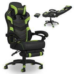 Gaming Chairs For Adults With Headrest Pillow - Green