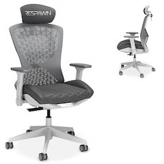 Office Gaming Chair - High Back, Cooling Gel Seat - Ghost White