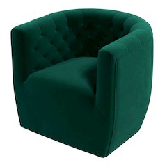 Green Velvet Recliner Swivel Chair, Perfect as Nursery Glider or Boucle Chair