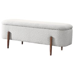 Sarna Ivory Boucle Bench