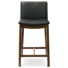 Shannon Counter Chair In Black Vegan Leather