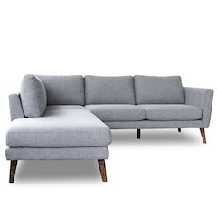 Benson Grey Sectional Sofa Left Facing Chaise
