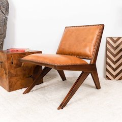 Colin Tan Genuine Leather Lounge Chair