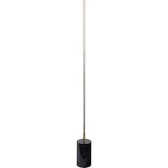 Prism Brassed Gold LED Floor Lamp with On/Off Switch Faux Marble Base