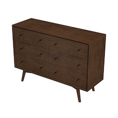 Caroline Mid Century Modern Solid Wood Dresser