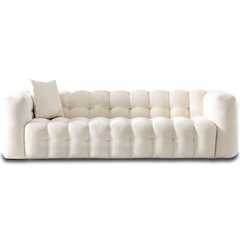 Eden Modern Tufted Chesterfield Cream Boucle Sofa