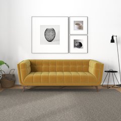 Addison Large Gold Velvet Sofa