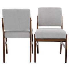 Caldwell Light Grey Boucle Dining Chair - Set of 2