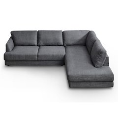Glander Grey Fabric Right-Facing Sectional Sofa