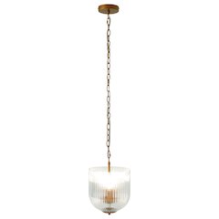 Garnet Pendant Lamp - Coarse Gold + Clear Glass