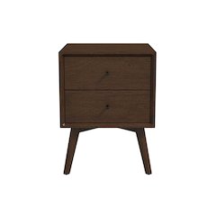 Caroline Walnut Night Stand 2-Drawer
