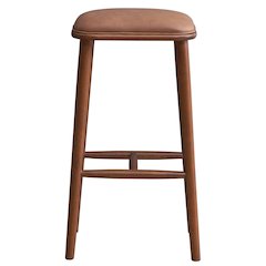Jason Walnut PU Leather Bar Stool