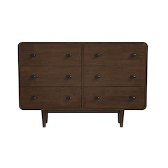 Alexa Mid Century Modern Dresser 6 Drawers