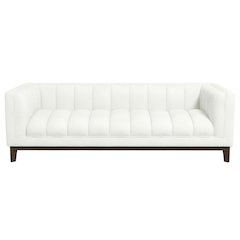 Melissa Mid-Century White Boucle Modern Sofa