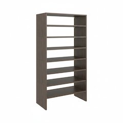 Modern Shoe Rack Multi Tier Storage for Bedroom and Entryway, Gray Walnut