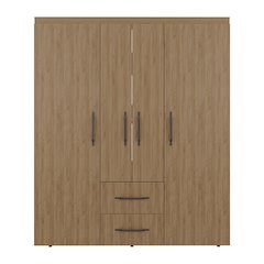 4-Door Wardrobe with Drawers and Shelves for Storage, Modern Design
