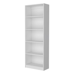 Sutton 4 Shelves Bookcase with Modern Storage Shelves, White