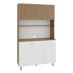 Dread Kitchen Storage Cabinet with Microwave Shelf and 3 Compartments