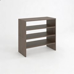 Modern Shoe Rack Multi Tier Storage for Bedroom and Entryway, Gray Walnut
