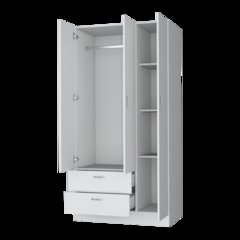 Modern Wardrobe with Ample Storage,a mirror, two Drawers, Four Shelves