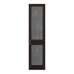 Modern Storage Cabinet with 5 Shelves and Glass Front, Minimalist Design