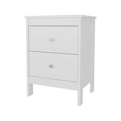 Nogales NightStand with 2 Drawers, Withe