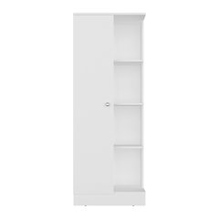 Rels Kitchen Storage Cabinet with 3 Shelves and 2 Closed Compartments, White