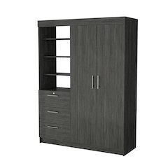 Tempe 3 Drawers Armoire, 3-Tier Shelf, 2-Door