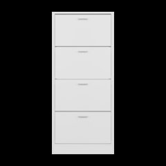 INOLA  Vertical Shoe Cabinet with Doors for Home Organization, WHITE