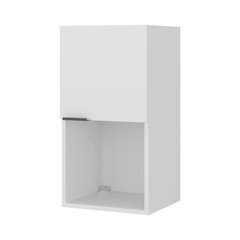 Wall-Mounted Bathroom Cabinet with Hidden Storage and Open Compartment, White