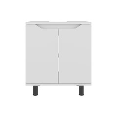 Bathroom Vanity Cabinet for Pedestal Sink – Freestanding Storage Unit,White