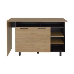 Modern Kitchen Island with Storage Shelves and Cabinets for Kitchen Organization